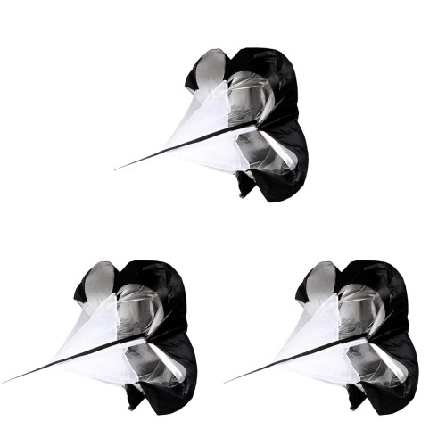 3Pièces Parachute Athlétique Noir Pour Course Force Football 1