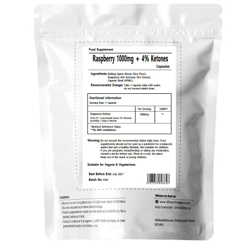 Raspberry Ketone 1000mg | Weight Loss 240 Capsules Diet Pill Slimming 1