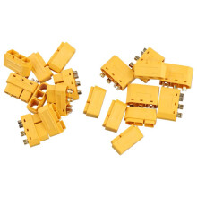5 Paires de Connecteurs Mâles Femelles XT60 (2 + 4) avec Broche de Signal et Gaine, Accessoires de Fil à Souder pour Modèle D'Avion RC