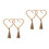 4Pièces Noueurs Rideaux Main Tressée Beige Accessoire Décor Modern 4