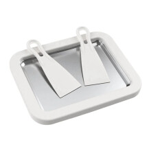 IJsmakerpan met 2 Schrapers DIY Yoghurt-Ijsmakerplaat Multifunctionele Koude Zoete Gefrituurde Voedselplaat
