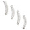 12Pièces Boucles Pour Lacets Métalliques Blanches Décorations Mode 11