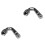 2Pièces Adaptateur Argent Résistant Durable 3