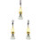 3Pièces Pendentifs Jade Pour Décoration Intérieure Chic 3