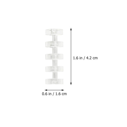 20Pièces Anneaux Cinq Trous Transparent Pour 2