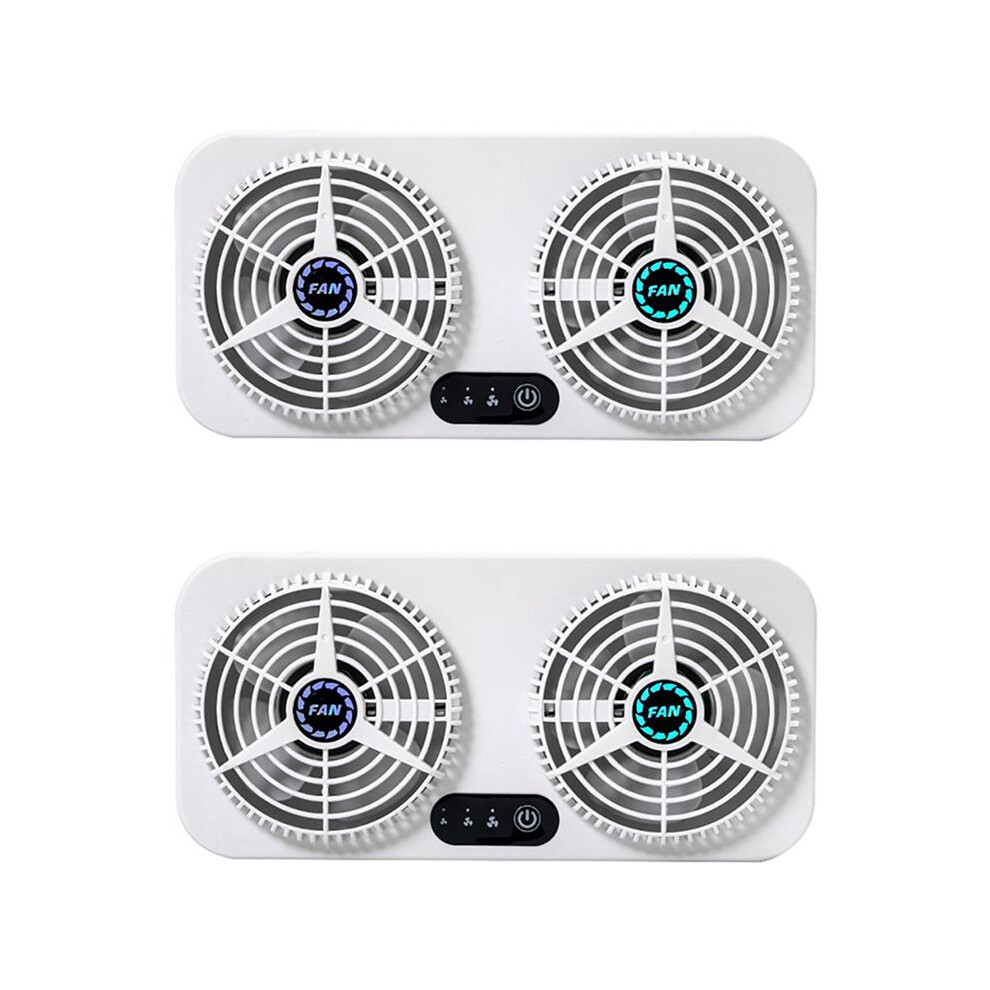 2X Usb Car Cooling Tool Car Exhaust Fan Vehicle Air Circulation Smoke Exhaust Fan Car Ventilation Fan For Car Home 6033745074061