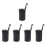 5Pièces Boîtier Range- Pour Résistant En Oxford Noir 5