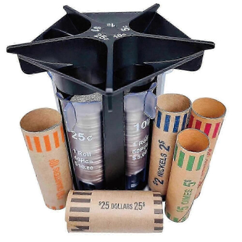 Coin Sorting Machine with Wrapper 5-in-1 Coin Counter and Change Sorter 1