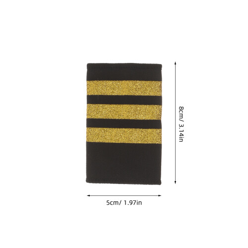 2Pares Braçadeiras De Ombro Com 3 Barras Para Uniforme 1