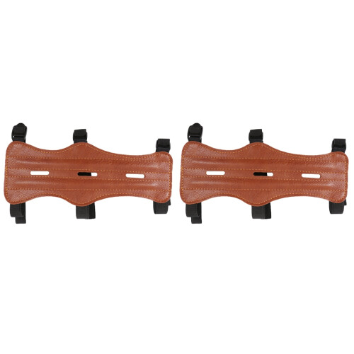 2Pièces Protège-Bras Cuir Réglable Pour Tir À L'arc Confortable 1