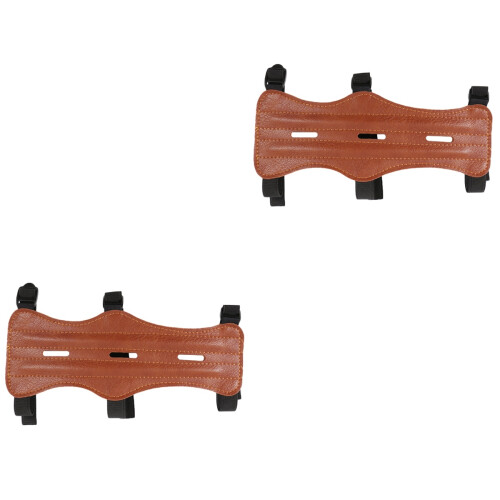 2Pièces Protège-Bras Cuir Réglable Pour Tir À L'arc Confortable 2