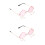 2Pièces Lunettes Roses Pour Fête Plage 6