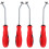 4Pièces Spatule Grattoir Rouge Sécurisé Pour Mastic Joint 5