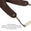 Breathable Microfiber Leather Saxophone Neck Strap with Metal Hook Brown 6