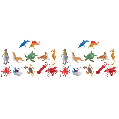 24Pièces Modèles Simulation Animaux Jouets Ludiques Enfants 2