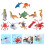 24Pièces Modèles Simulation Animaux Jouets Ludiques Enfants 9