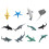 24Pièces Modèles Simulation Animaux Jouets Ludiques Enfants 10