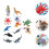 24Pièces Modèles Simulation Animaux Jouets Ludiques Enfants 11