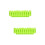 2Pièces Cache-Pot Plastique Vert Rectangulaire Pour 9