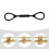 Cordon Silicone Stopper Trompette Noir Flexible Durable 6