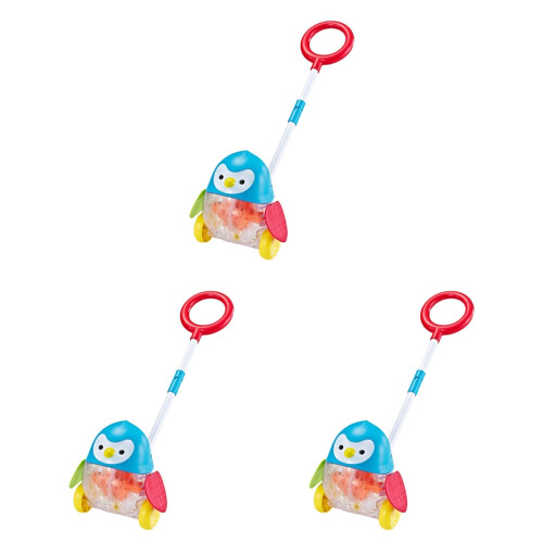 3Pièces Baby Walker Bois Durable Multi-Couleur Jouet À Pousser 1