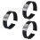 3Pièces Bracelet Silicone 20Mm Noir Résistant Étanche Ajustable 6