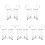 10Pièces Ear Cuff Clip Gland Argent Étoile Perçage 2