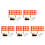 5Ensembles Kit Arbitre PVC Drapeaux Cartons Sifflet Acier 6
