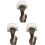 3Pièces Perruques Cosplay Bouclées Blanches Accessoires Élégants 2