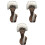 3Pièces Perruques Cosplay Bouclées Blanches Accessoires Élégants 3