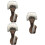 3Pièces Perruques Cosplay Bouclées Blanches Accessoires Élégants 7