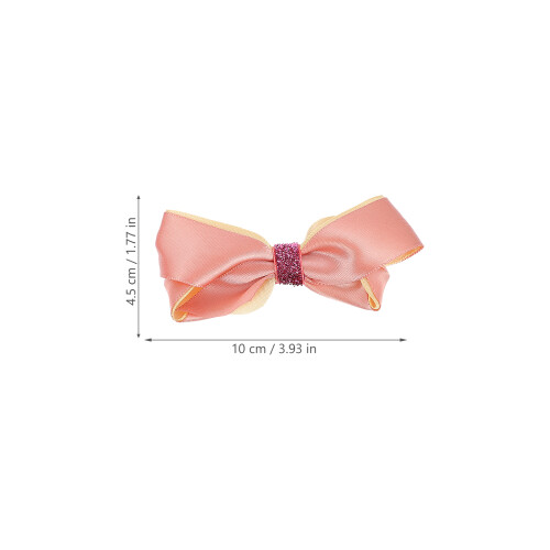 1Ensemble Clips Rose Nœud Polyester Confortable 1