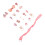 1Ensemble Clips Rose Nœud Polyester Confortable 10