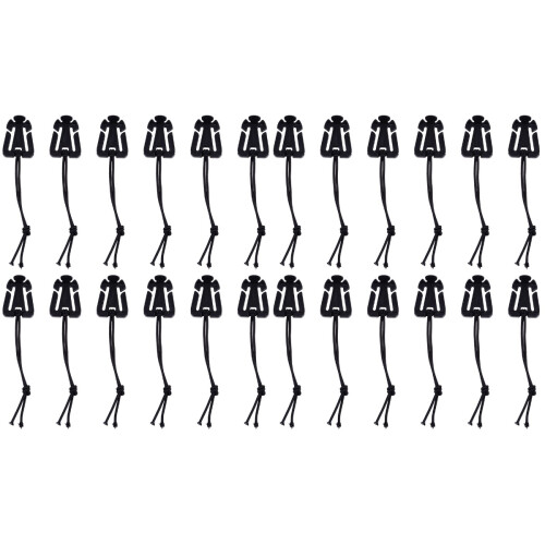24Pièces Organisateur Élastique Noir Durable Pour Cordes Sangles 1