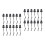 24Pièces Organisateur Élastique Noir Durable Pour Cordes Sangles 4