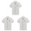 3Pièces Blouse De Chef Respirante Pour Restaurant Et 2