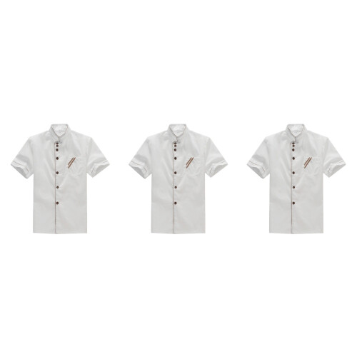 3Pièces Blouse De Chef Respirante Pour Restaurant Et 2