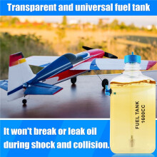 Brandstoftank Benzine Transparante Plastic Fles 1600CC CNC voor RC Gas- en Nitro-Vliegtuig