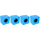 4Pièces Logo Micro ABS Bleu Forme Portable 2