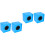 4Pièces Logo Micro ABS Bleu Forme Portable 4