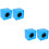 4Pièces Logo Micro ABS Bleu Forme Portable 6