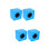 4Pièces Logo Micro ABS Bleu Forme Portable 7