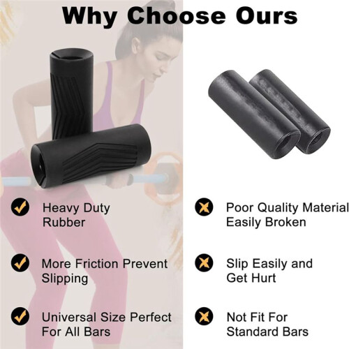 Grips for Weight Lifting Barbell & Dumbbell Bar Adapter Pull  & Bench Press Handle Grips