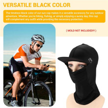 2PCS Outdoor Neck Protection Sun Cap for Breathable, Cool, Wrinkle Resistant, Moisture Absorbent and Quick Drying Black