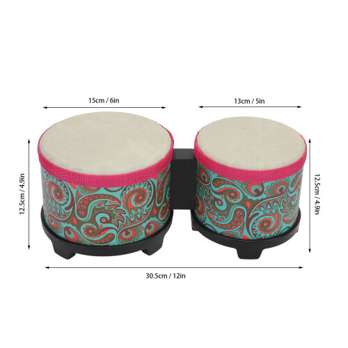 Set di bonghi da 5 e 6 pollici texture blu 1
