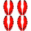 4Paires Cache Étrier Rouge En ABS Décoration Roues 7