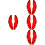 4Paires Cache Étrier Rouge En ABS Décoration Roues 8