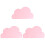 3Pièces Ensembles Silicone Rose Table Nuage Enfants 2