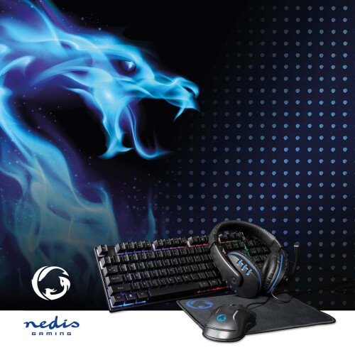 Gaming Combo Kit | 5-in-1 | Keyboard, headset, mouse and mouse pad | Black | QWERTY | US Layout 1