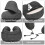 Cuscino da viaggio, cuscino da viaggio in memory foam, cuscino da viaggio con cappuccio, comodo cuscino da viaggio con cappuccio 3